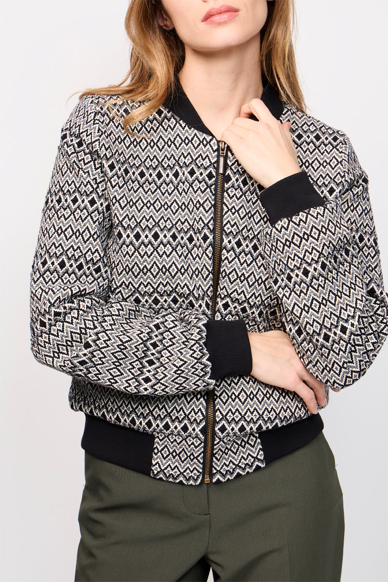 Chaqueta Ricota Blanca Y Negra