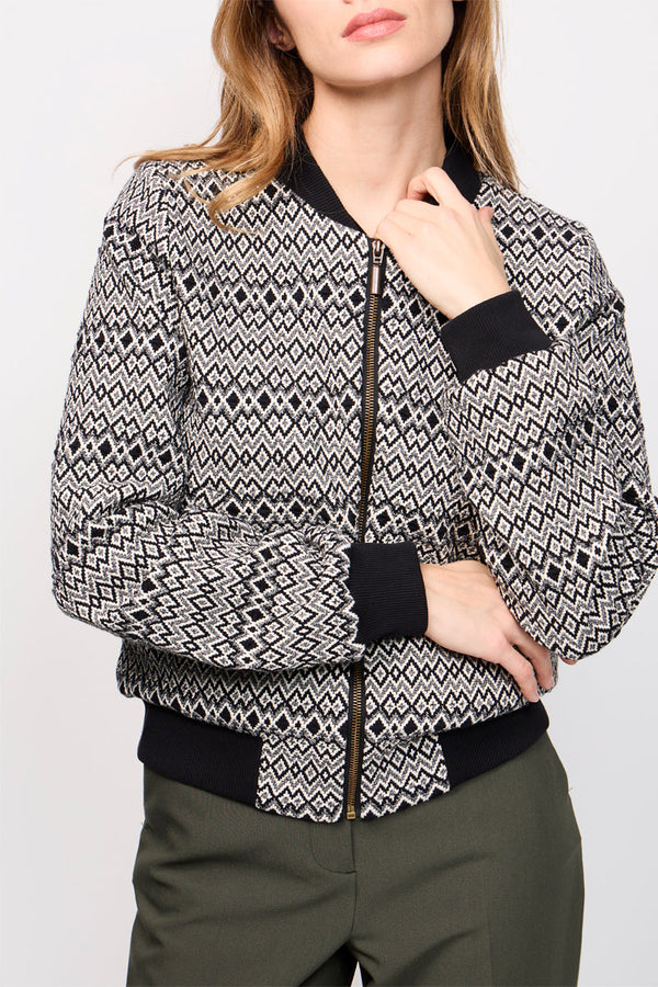 Veste Ricota Blanc Et Noir