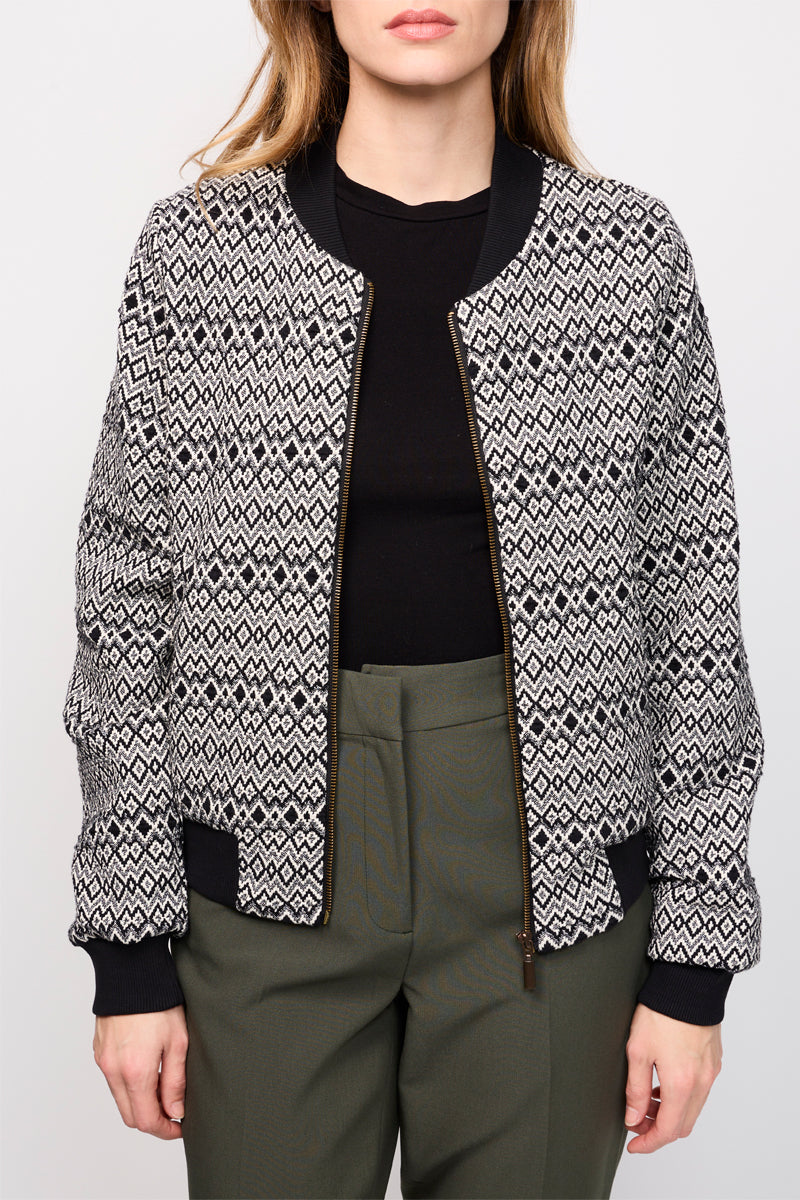 Chaqueta Ricota Blanca Y Negra