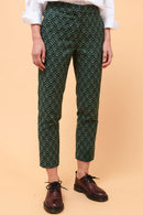 Billy High Waist 7/8 Cigarette Pants - Dark Green