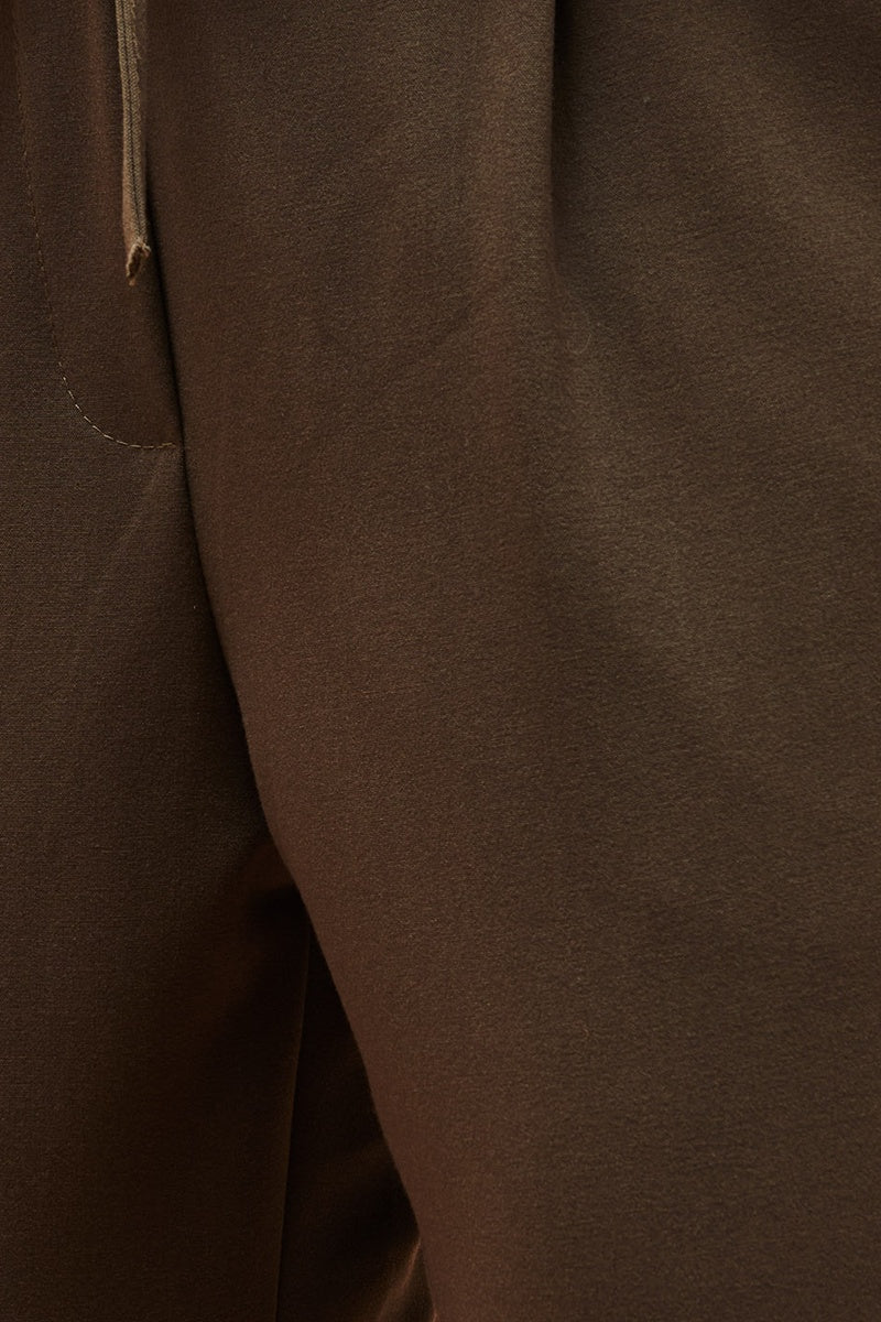 Pantalon Cigarette 7/8 Taille Haute Cascade - Kaki