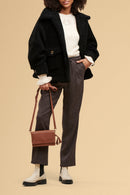 Cascade High Waist Bootcut Pants - Dark Brown Heather