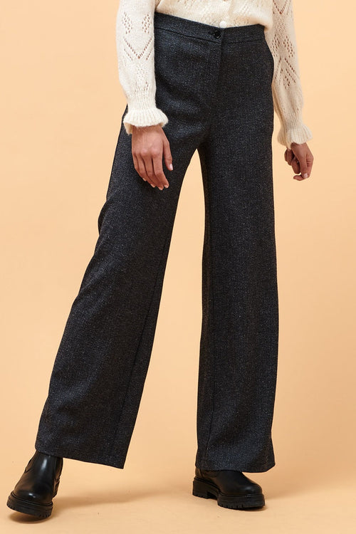 High Waist Flare Pants Celeri Dark Gray Heather