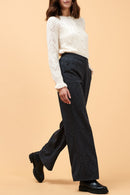 Pantalones acampanados de cintura alta Celeri Dark Grey Heather