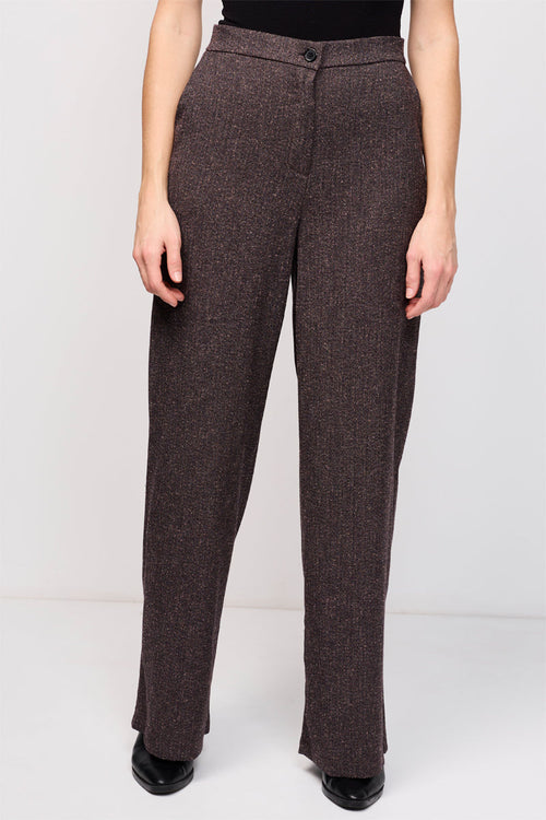 Celeri High Waisted Flare Pants Heather Brown