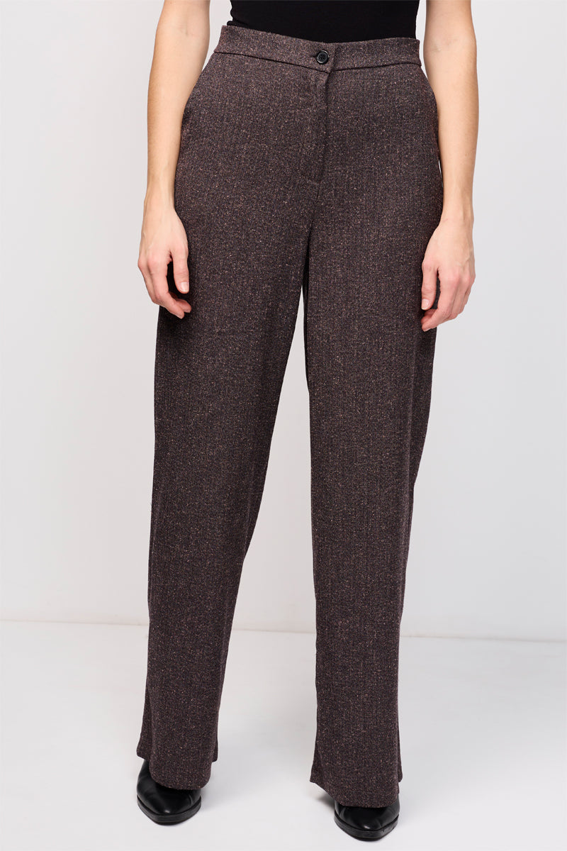 Celeri High Waisted Flare Pants Heather Brown