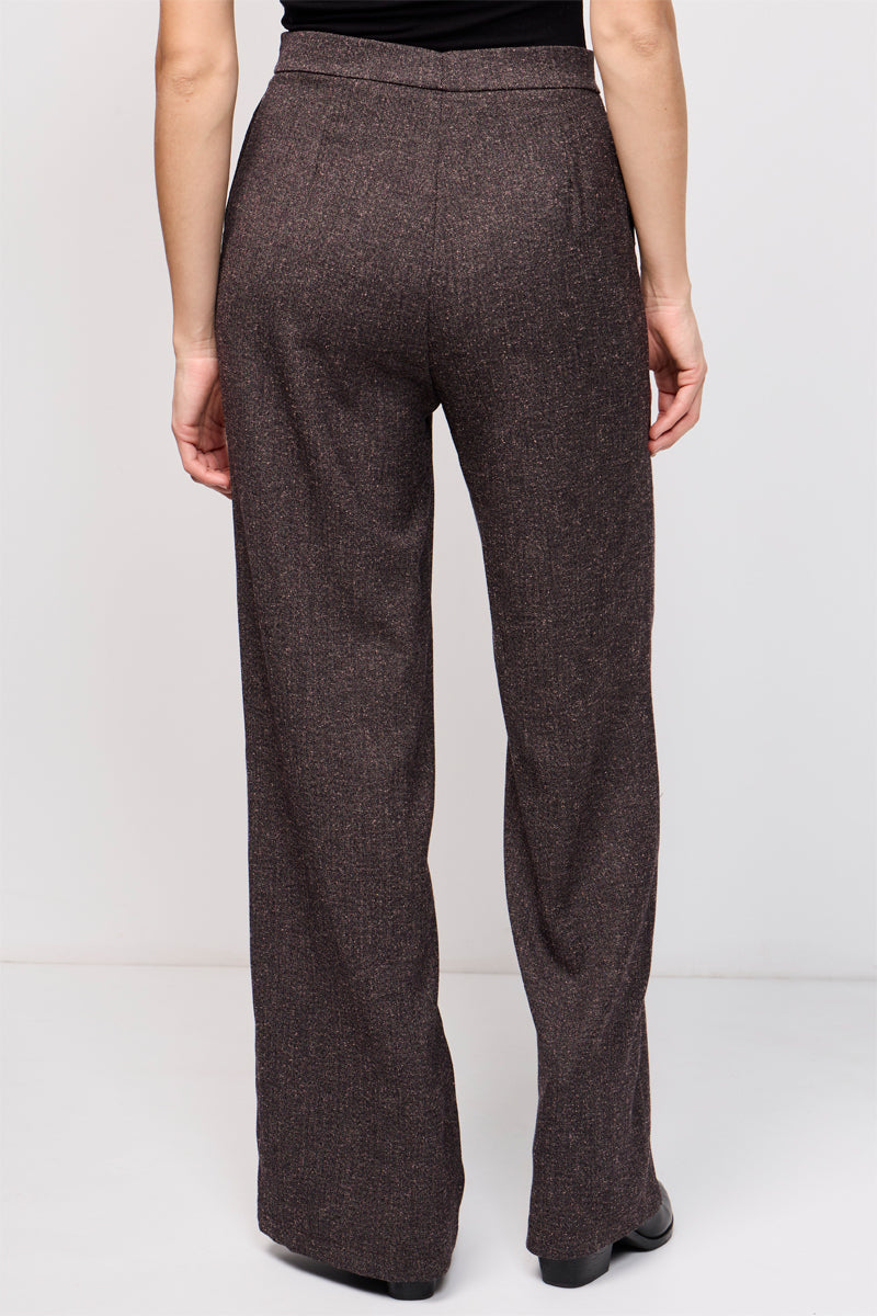 Celeri High Waisted Flare Pants Heather Brown