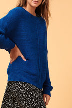 Cluny Petrol Blue Marl Jumper