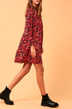 Changal Red Trapeze Dress
