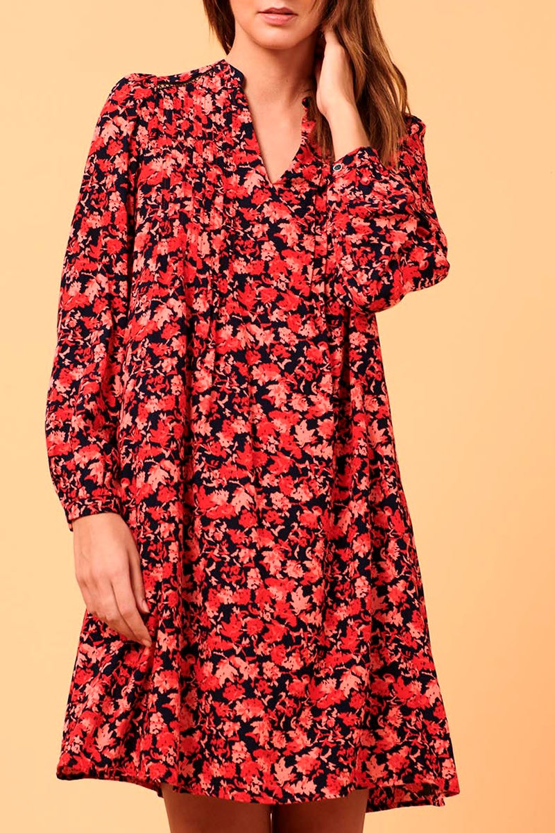 Vestido trapecio Changal rojo