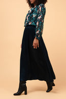 Blouse En Soie Anemone Turquoise Et Rose