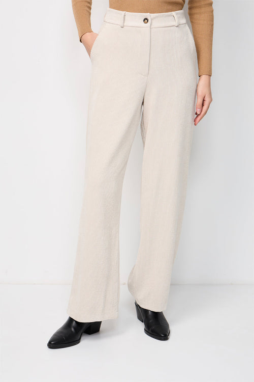 Blandin Corduroy Flare Trousers Ecru