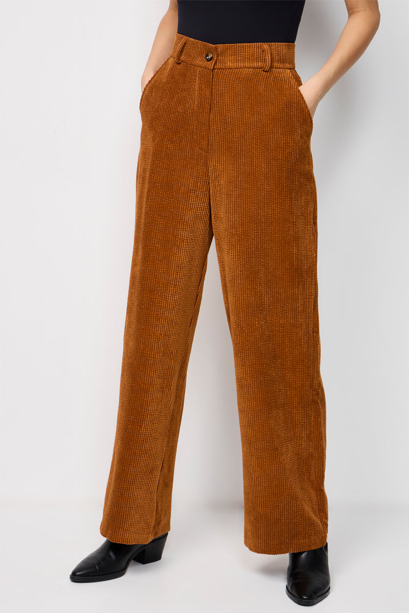 Fadma Café Corduroy Flare Trousers
