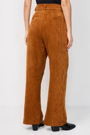 Pantalon Flare En Velours Côtelée Fadma Café