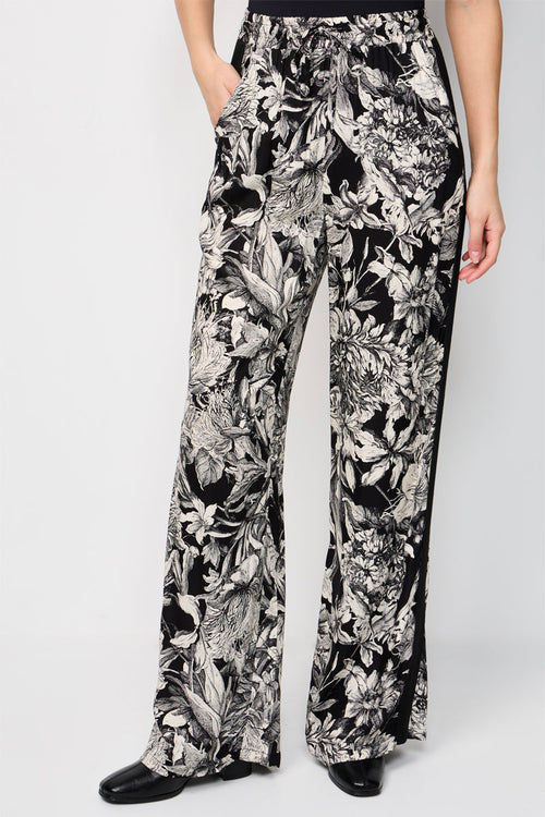 Black And White Ramia Casual Pants