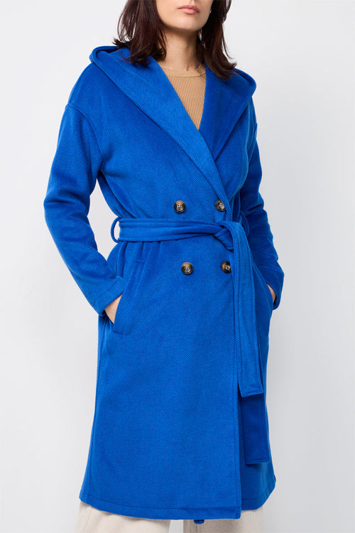 Royal Blue Riquet Hooded Coat