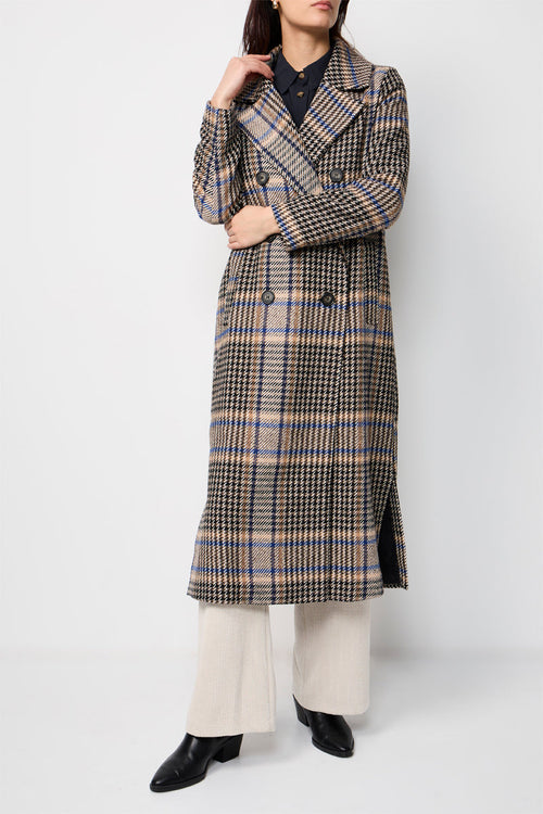 Ramone Long Coat With Tailored Collar Taupe