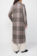 Ramone Long Coat With Tailored Collar Taupe
