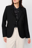 Chaqueta negra con cuello sastre Bonny