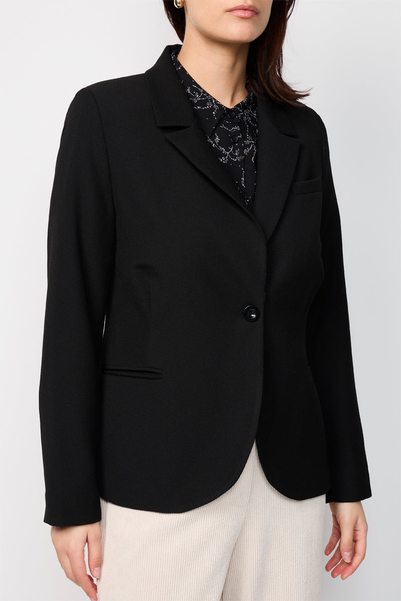 Chaqueta con cuello sastre Bonny negra