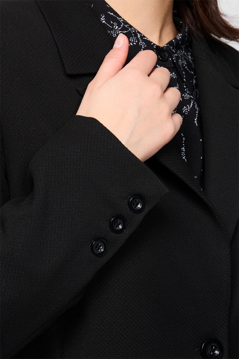 Chaqueta con cuello sastre Bonny negra