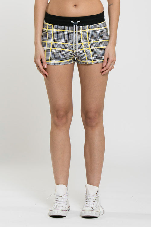 Shorty Print Gris Et Noir