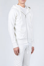 Sudadera con Capucha Urban Raglan Zip Up - Crudo