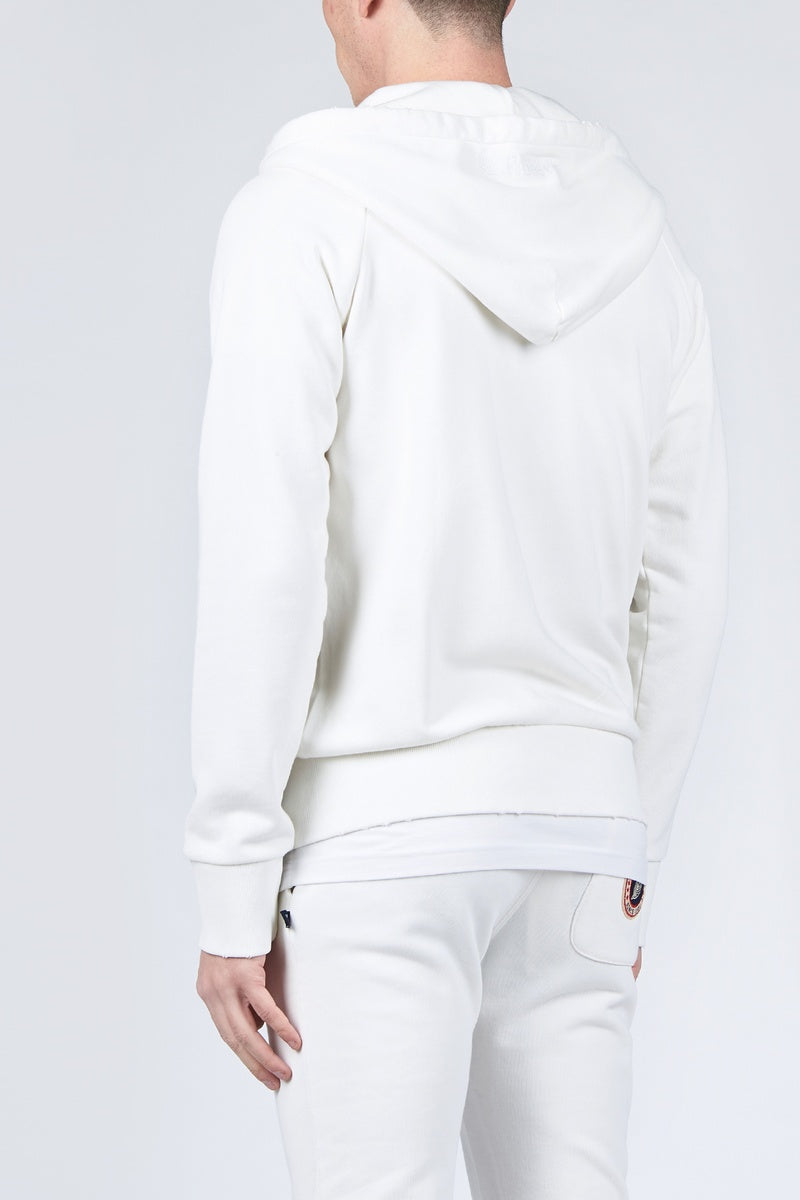 Sweat à capuche Urban Raglan Zip Up - Ecru