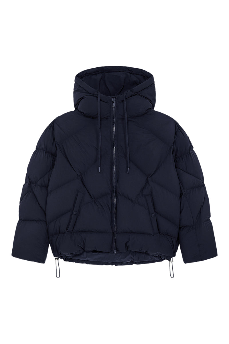 Sweet Pants - Navy Blue Hood Puffer Hooded Down Jacket - Unisex