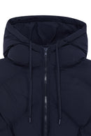 Sweet Pants - Navy Blue Hood Puffer Hooded Down Jacket - Unisex