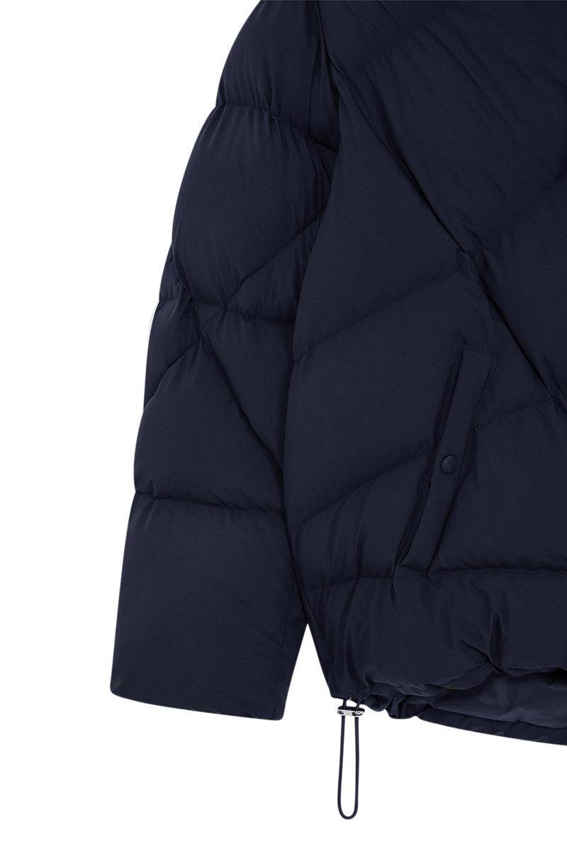Sweet Pants - Navy Blue Hood Puffer Hooded Down Jacket - Unisex