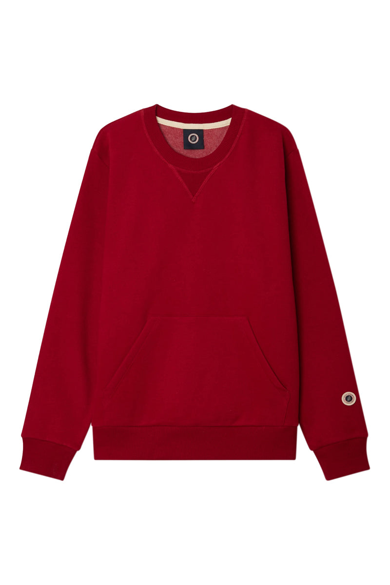 Sudadera Wide Crew Roja - Mixta