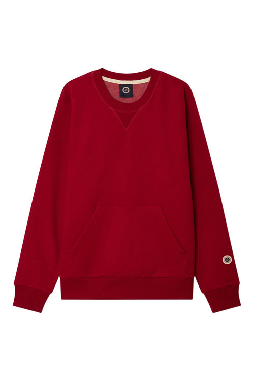 Sweat Wide Crew Rouge - Mixte