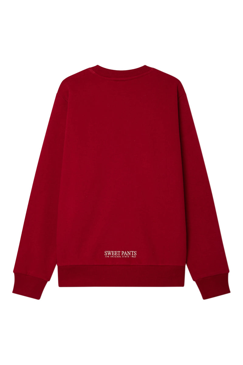 Sudadera Wide Crew Roja - Mixta