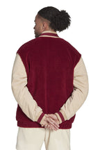 Teddy Polaire Varsity Jacket Bordeaux - Homme