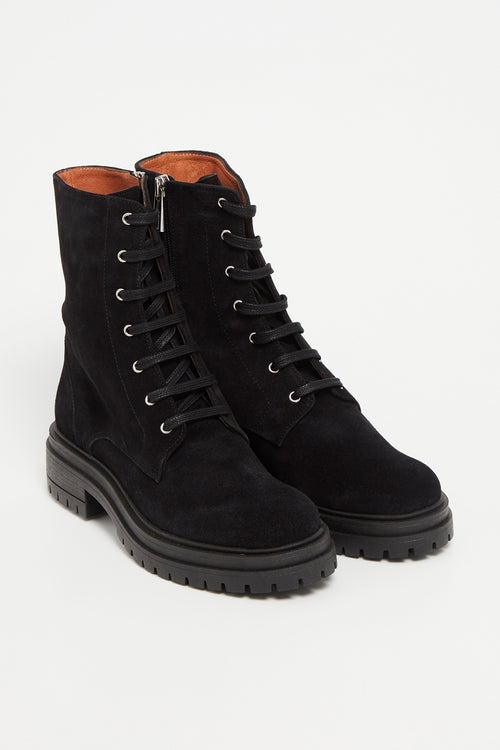 Bottines En Nubuck Noir