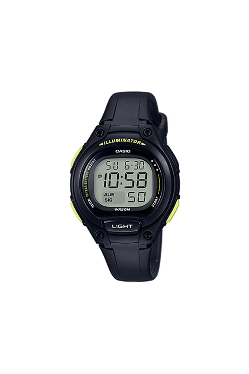 Digital Resin Watch - Stopwatch And GMT Function - Black