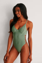 Khaki One-Piece Swimsuit