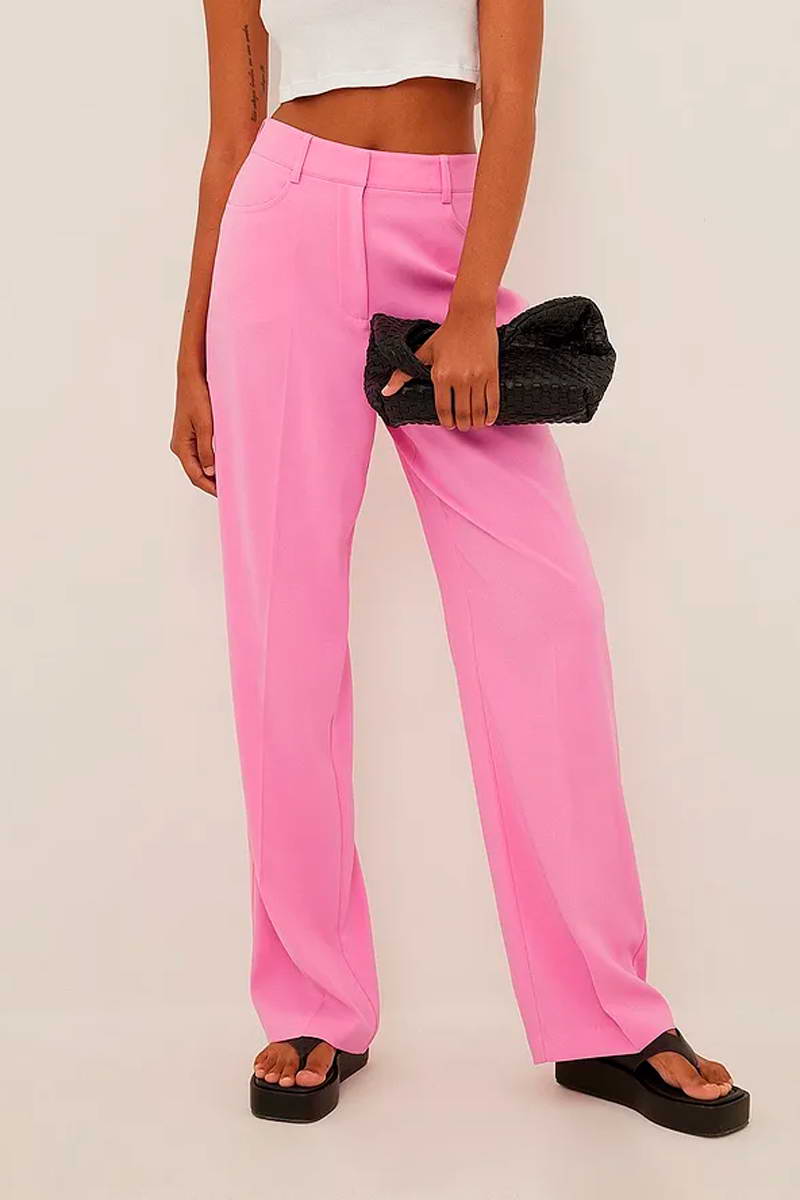 Pantalón de pernera ancha - Rosa