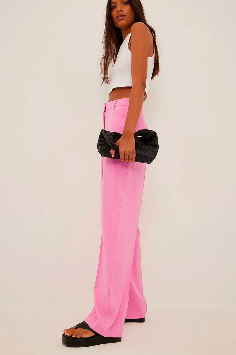 Pantalón de pernera ancha - Rosa