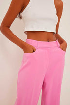 Pantalón de pernera ancha - Rosa