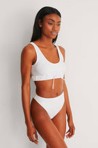 Bas De Maillot Taille Haute Blanc