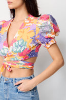 Na-Kd - Crop Top - Yellow And Purple