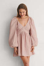 Wool Skater Dress - Dusty Pink