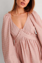 Wool Skater Dress - Dusty Pink