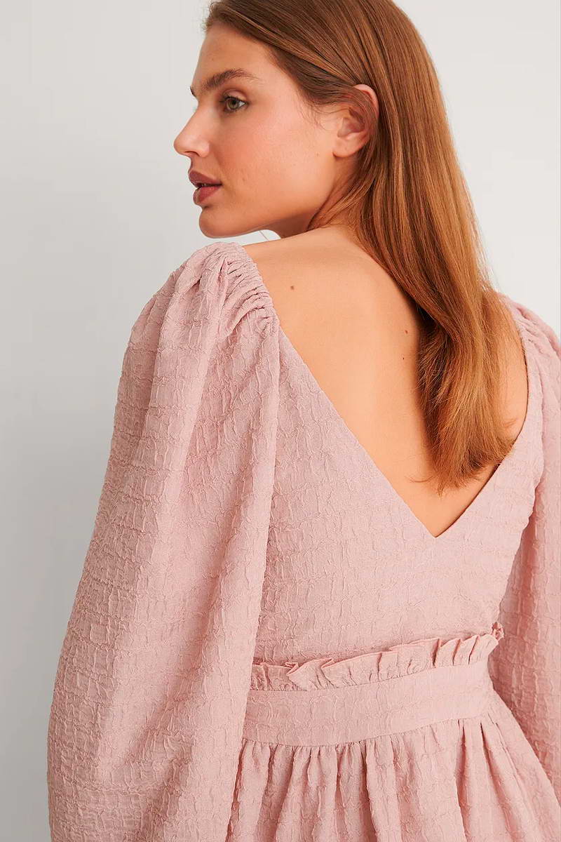 Wool Skater Dress - Dusty Pink