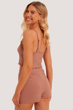 Short Taille Haute Vieux - Rose