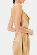 Zapa - Vestido Largo Roderick - Beige Y Marrón