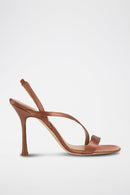 LK Bennett - November Leather Heeled Sandals - Dusty Pink