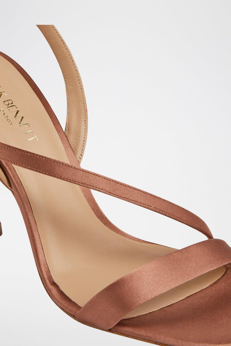 LK Bennett - November Leather Heeled Sandals - Dusty Pink